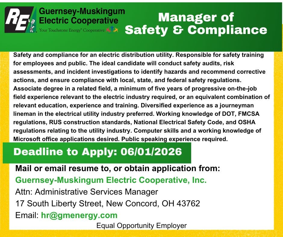 Manager of Safety and Compiance